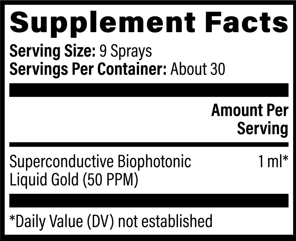 Biophotonic Liquid Gold 50 PPM Spray