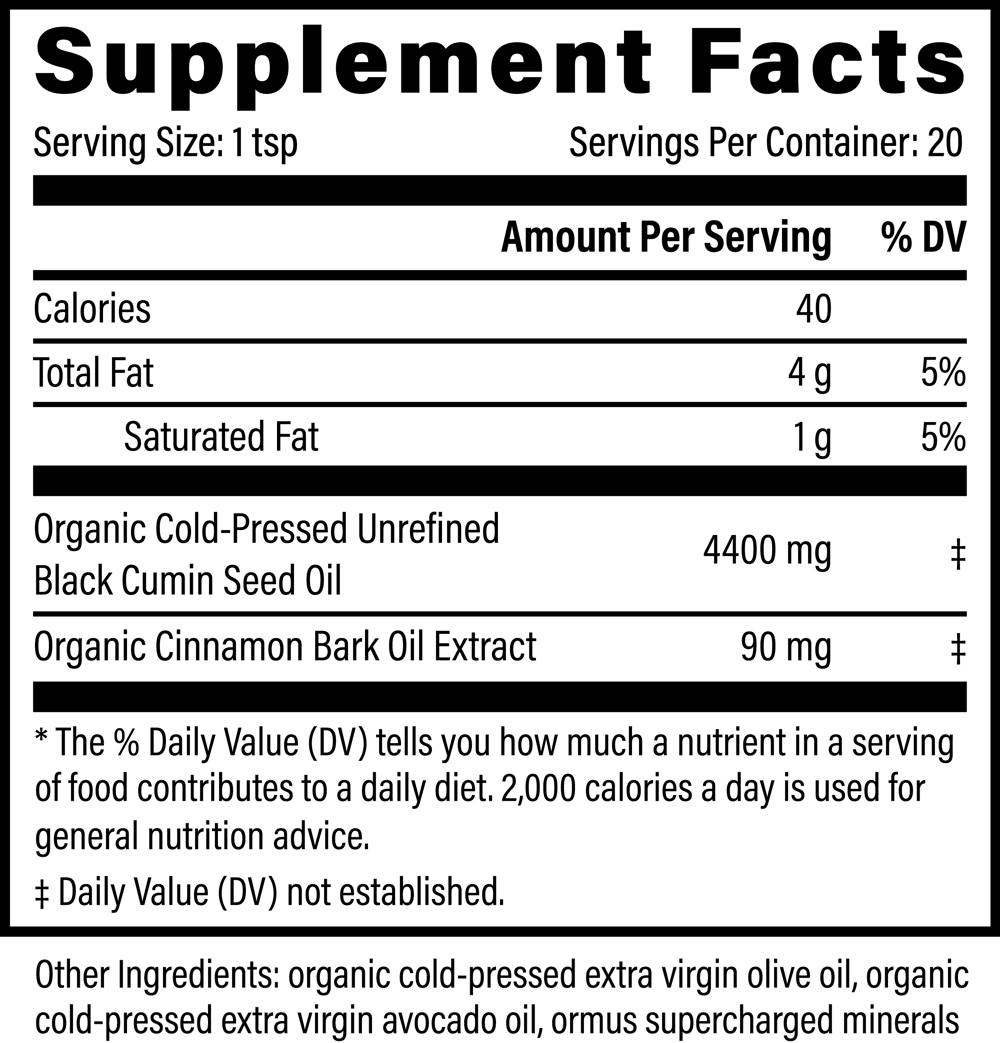 Black Seed Oil 4,400 MG