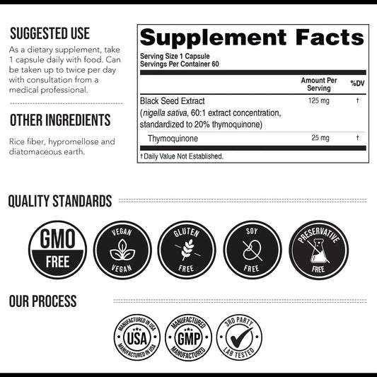 TQ4X Black Seed Extract 125 MG