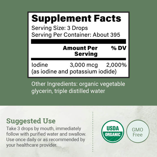 Lugol's Iodine 2% Solution 3,000 MCG