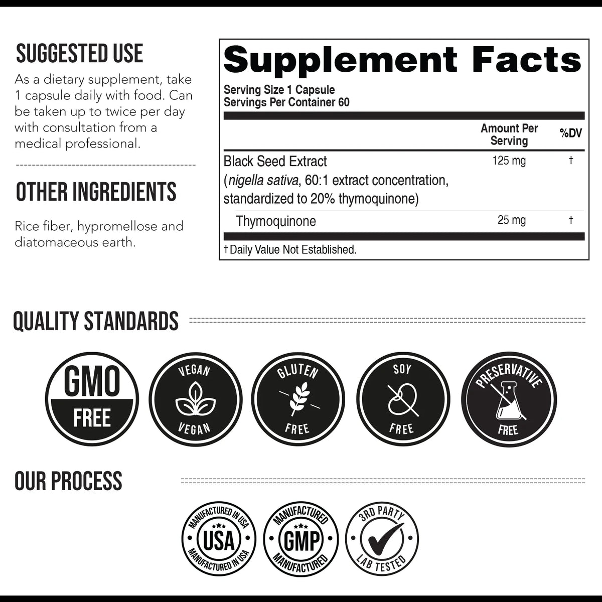 TQ4X Black Seed Extract 125 MG